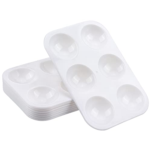 Tamaki 16 PCS Plastic Paint Tray Palettes, White - color: 16 Pcs