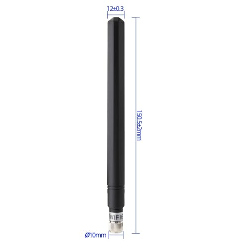 Superbat Tri-Band WiFi 6E Antenna SMA Male for PC Desktop Router 2-Pack