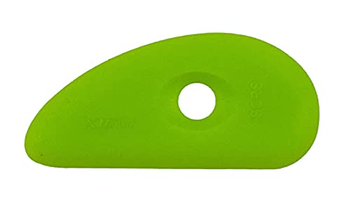 Xiem Tools Ultra-Soft Silicone Clay Rib for Pottery and Ceramics (Small), Green - size: Small
