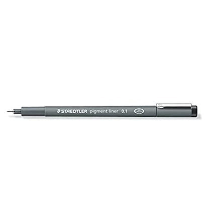 Staedtler Pigment Liner, 0.1mm, Black Ink (308-0.1) - style: 0.1mm