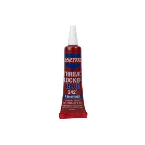 Loctite Threadlocker Blue 242 - Removable Thread Lock Glue for Nuts, Bolts, & Fasteners, Medium Strength Screw Glue to Prevent Loosening & Corrosion - 6 ml, 12 Pack - size: 12 Pack, style: Blue (Removable)