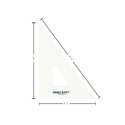 Pro Art Drafting Triangle 8" Finger Lift 30/60 Degree Clear - color: Clear, size: 8-inch, 30/60 Degrees