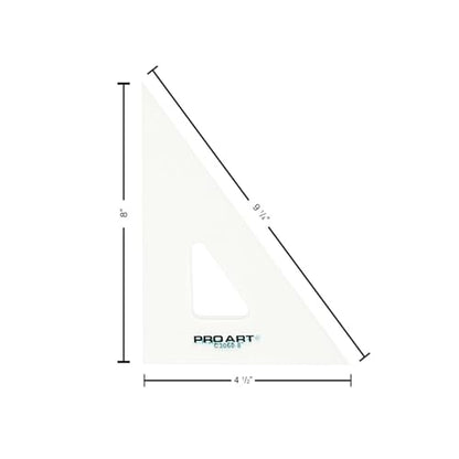 Pro Art Drafting Triangle 8" Finger Lift 30/60 Degree Clear - color: Clear, size: 8-inch, 30/60 Degrees