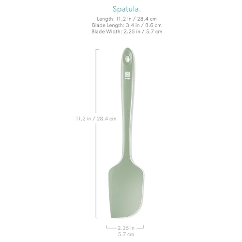 DI ORO Large Silicone Spatula - 600F Heat Resistant, Sage - color: Sage