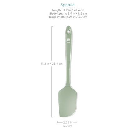 DI ORO Large Silicone Spatula - 600F Heat Resistant, Sage - color: Sage