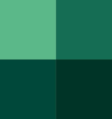 Vallejo - Cold Green Color Set, Game Color, 4 Bottles x 0.6 fl.oz. - style: Cold Green Color Set