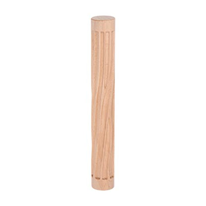 HARFINGTON Wood Clay Roller - 6 Inch Beech Hand Roller With Grain Pattern for Modeling, Pottery, Baking, DIY - Wooden Texture Tool