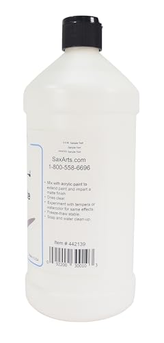 Sax True Flow Acrylic Matte Medium - 1 Quart - 442139, 32 Fl Oz (Pack of 1)