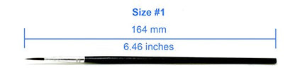 50 Pcs Fine Detail Synthetic Paint Brush Set, Pointed Round Size #1 Large - size: Size #1 (Large)