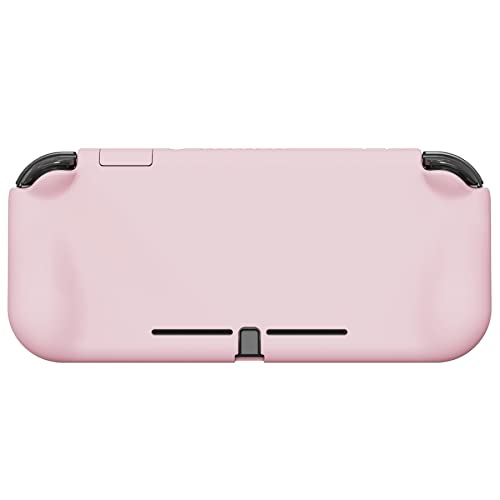 PlayVital ZealProtect Protective Case for Nintendo Switch Lite, Ergomomic Grip Hard Cover - Durable Shock-absorbent Anti-Scratch with Screen Protector & Thumb Grip Button Caps, Peach Blossom Pink - color: Peach Blossom Pink