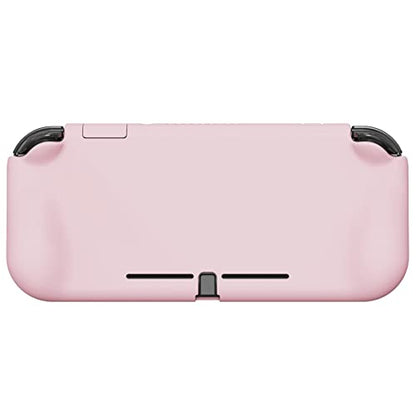 PlayVital ZealProtect Protective Case for Nintendo Switch Lite, Ergomomic Grip Hard Cover - Durable Shock-absorbent Anti-Scratch with Screen Protector & Thumb Grip Button Caps, Peach Blossom Pink - color: Peach Blossom Pink