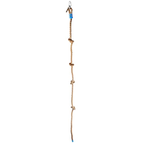 Brown Climbing Rope for Kids, 8.2FT Long with 4 Knotted Steps - color: Coffee