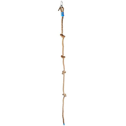 Brown Climbing Rope for Kids, 8.2FT Long with 4 Knotted Steps - color: Coffee