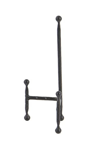 Deco 79 Metal Display Easel Tabletop Easel with Ball Details, Set of 3 Display Stand 12", 10", 8"H, Black