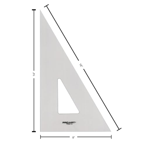Pro Art 14-Inch 30/60-Degree Triangle, Smoke - color: Smoke, size: 14-inch, 30/60 Degrees