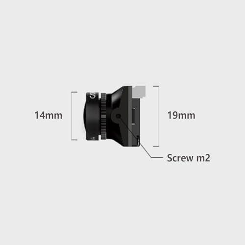 Modelhive FPV Ratel 2 Micro Camera - 1/1.8" Starlight Sensor, Super WDR, 160°/165° FOV, 1200TVL, Ultra-Light 5.9g for RC FPV Drone Racing & Freestyle (Black) - color: Black