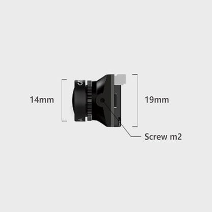 Modelhive FPV Ratel 2 Micro Camera - 1/1.8" Starlight Sensor, Super WDR, 160°/165° FOV, 1200TVL, Ultra-Light 5.9g for RC FPV Drone Racing & Freestyle (Black) - color: Black