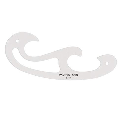 Pacific Arc Professional French Curves, Acrylic, Plain Edge, 8.5 Inches - size: F-13