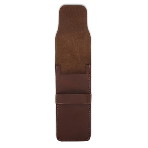 Full Grain Leather Pen Sleeve Case for Fountain Pens, Tan - color: Tan