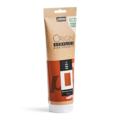 PEBEO Origin 240ml Metallic Acrylic Paint, Copper - color: Copper