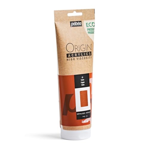 PEBEO Origin 240ml Metallic Acrylic Paint, Copper - color: Copper