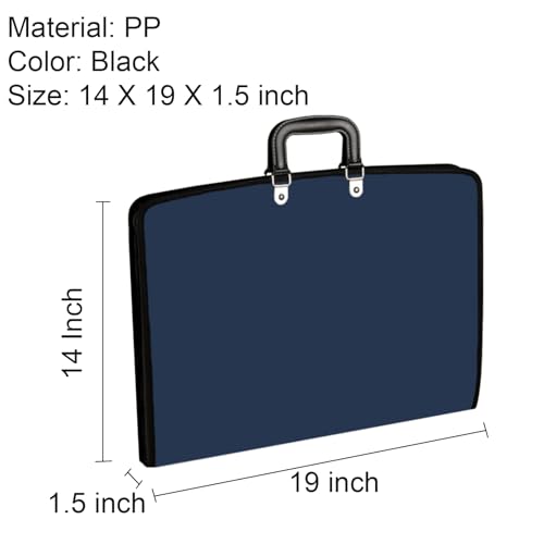 Acocony 11x17 Art Portfolio PP Material Blue Pack of 1 - color: Blue