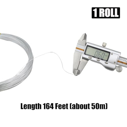 22 Gauge Aluminum Craft Wire, 164FT 0.6mm Silver Bendable Wire - size: 22, style: Silver