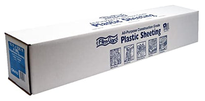 Film-Gard 10' x 100' 4mil Construction Plastic Sheeting and 35" x 100' Trimaco X-Board Paint & Remodel Surface Protector
