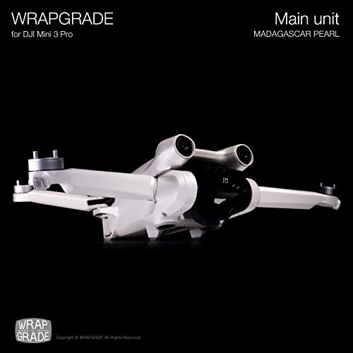WRAPGRADE Skin Stickers Compatible with DJI Mini 3 Pro | Main Unit (Madagascar Pearl) - color: Madagascar Pearl