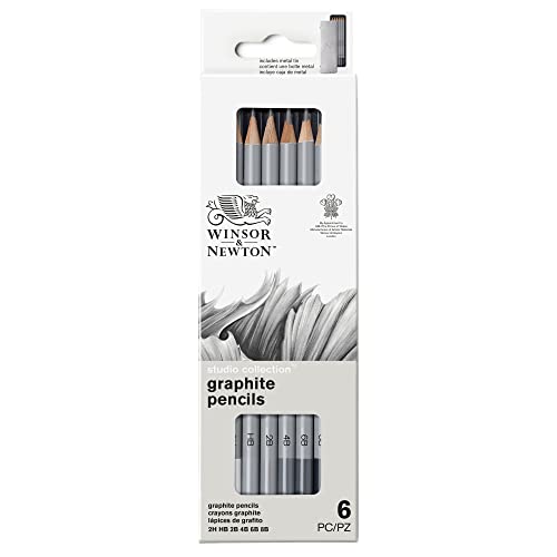 Winsor & Newton Studio Collection, Graphite Pencils, Set of 6 - style: 6 Graphite Pencils