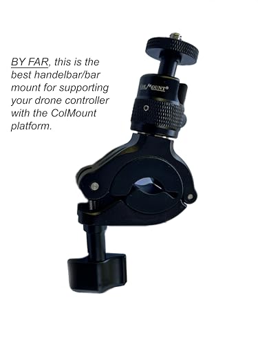 Bike Mount for DJI RC 2 Controller (not for RC or RC Pro) for Mini 4 or 5 Pro and Air 3/3S Bicycle, Boat, Motorcycle, ATV, UTV, Tripod and Bike Handlebar Mount 360° Rotation 1/4-20 Ball with Locking Clamp - RC2PAK2