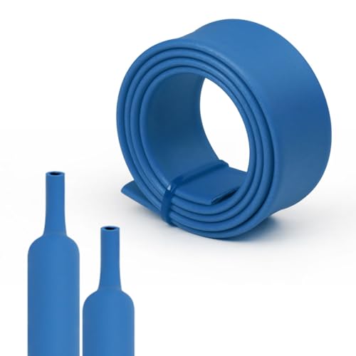 1/2" 3:1 Heat Shrink Tubing, Dual Wall Adhesive Lined Wire Heat Shrink Tube Insulation Sealing Waterproof Oil-Proof Anti-Friction (Blue, 16.4ft) - color: Blue, size: 12.7mm(1/2")-16.4ft