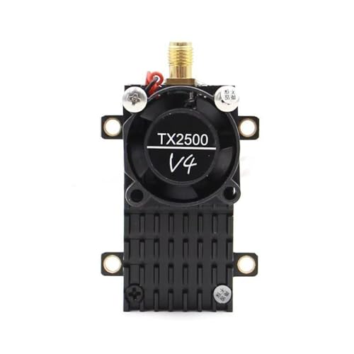 SPARKHOBBY TX2500 V4 VTX 5.8GHz Super Power 2000MW FPV Wireless-Transmitter with Cooling Fan for RC FPV Fixed-Wing Drones Over 20Km Range (TX2500 V4)