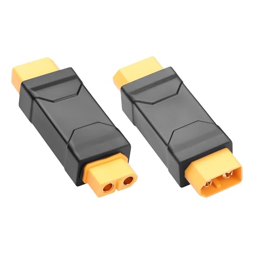 XT60 Connector Adapter, Upgrated XT60 Male to Female Converter Plug,XT60 No Wire Adapter Converter for Energy Storage Power,Outdoor Power,Drone Battery 2Pcs (M to F)