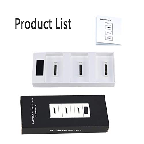 Hanatora Battery Charging Hub for DJI Phantom 4/4 Advanced/4 Pro V2.0/4 Pro Plus Obsidian, 3 in 1 Multiple Charger with Charge Indicator LCD Display