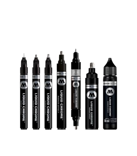 MOLOTOW Liquid Chrome Alcohol Paint Pump Marker, 4mm, 1 Each (703.103) - size: 1 Count (Pack of 1), style: 4mm