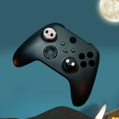 GeekShare Cute Xbox One Controller Thumb Grips, Soft Silicone Thumbsticks Cover Caps Set Compatible with Xbox One Controller, 2 Pair / 4 Pcs - Pink Skull