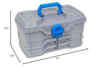 Flambeau Outdoors NextGen 4/0 Tackle Box, 4 Pivot Trays, 25-Piece Kit, Gray - size: Medium - With Tackle Kit - Light Gray