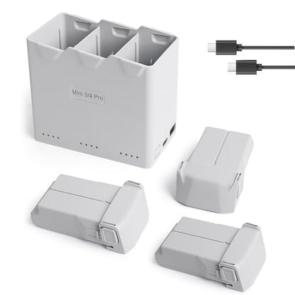 3 Pack Mini 3 Series Intelligent Flight Battery Plus 3850mAh with Two-Way Charging Hub Combo for DJI Mini 4 Pro Drone Replacement