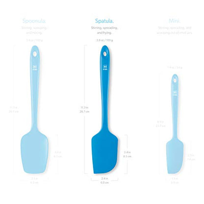 DI ORO Large Silicone Spatula - 600F Heat Resistant, Blue - color: Blue