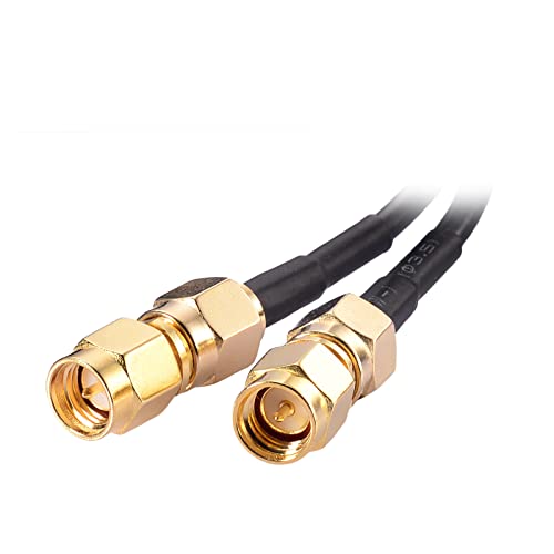 Eightwood Dual Band RP-SMA WiFi Antenna with 2-Pack SMA Male Adapter