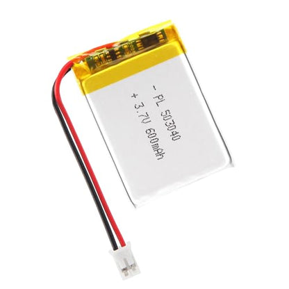 503040 3.7V Lipo Battery 600mAh Rechargeable Lithium - size: 600mAh 503040