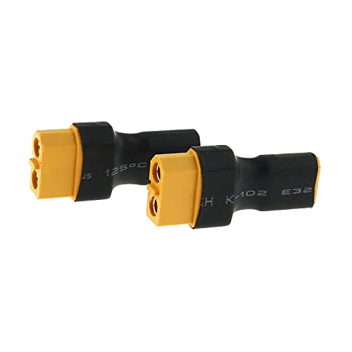 RLECS 2pcs XT-60 Female to XT-30 Male Wireless Connector for Drone FPV Wireless Connector