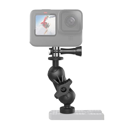 Universal Kayak Action Camera Mount 360 Degree Adjustable Kayak Rail Track Camera Holder Compatible with GoPro Three-Prong Mounts - style: camera mount