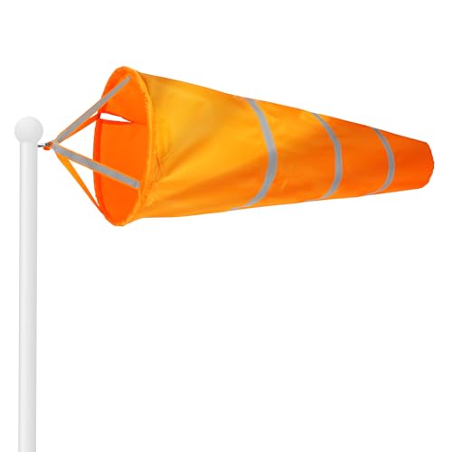 G128 - Orange Windsock Heavy Duty Printed 210D Wind Direction Measurement (Orange 60" 1PK) - color: Orange 60" 1pk