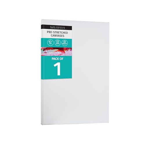PIXY CANVAS Value Pack of 1 Stretched Canvas 6x12 inch, 3/4 (0.75) inch deep for Your Paintings/Artwork/Wall Art/Wall Decor (Pack of 1 Canvas, 6 x 12 inch, Portrait) - size: 6 x 12 inch, style: Pack of 1