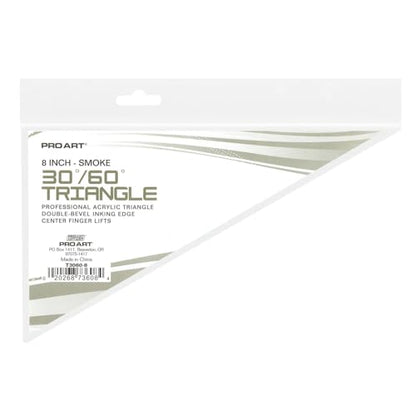 Pro Art 8-Inch 30/60-Degree Triangle, Smoke - color: Smoke, size: 8-inch, 30/60 Degrees
