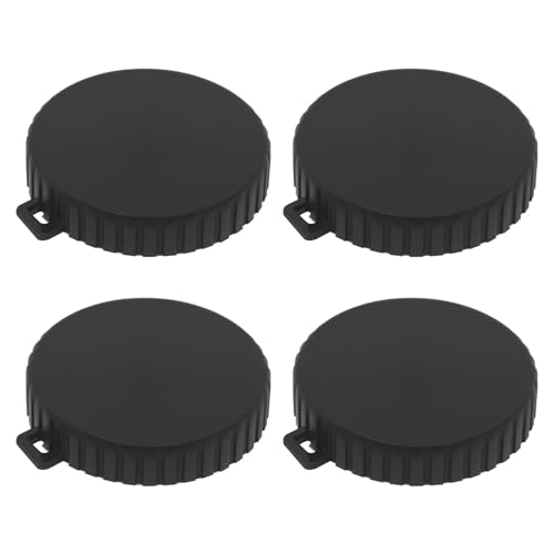4Pcs Camera Lens Cap Silicone Protective Case Dust Cover Protection Cap Compatible with Osmo Action 5pro 4 3 Black 3.5x3.9x0.7cm