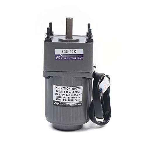 0-27RPM 15W 50K Variable Speed Geared Motor AC Gear Motor with Controller - color: 15W 50K