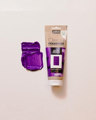 PEBEO Origin Acrylics 120ml Matte Acrylic Paint, Ultramarine Violet - color: Ultramarine Violet